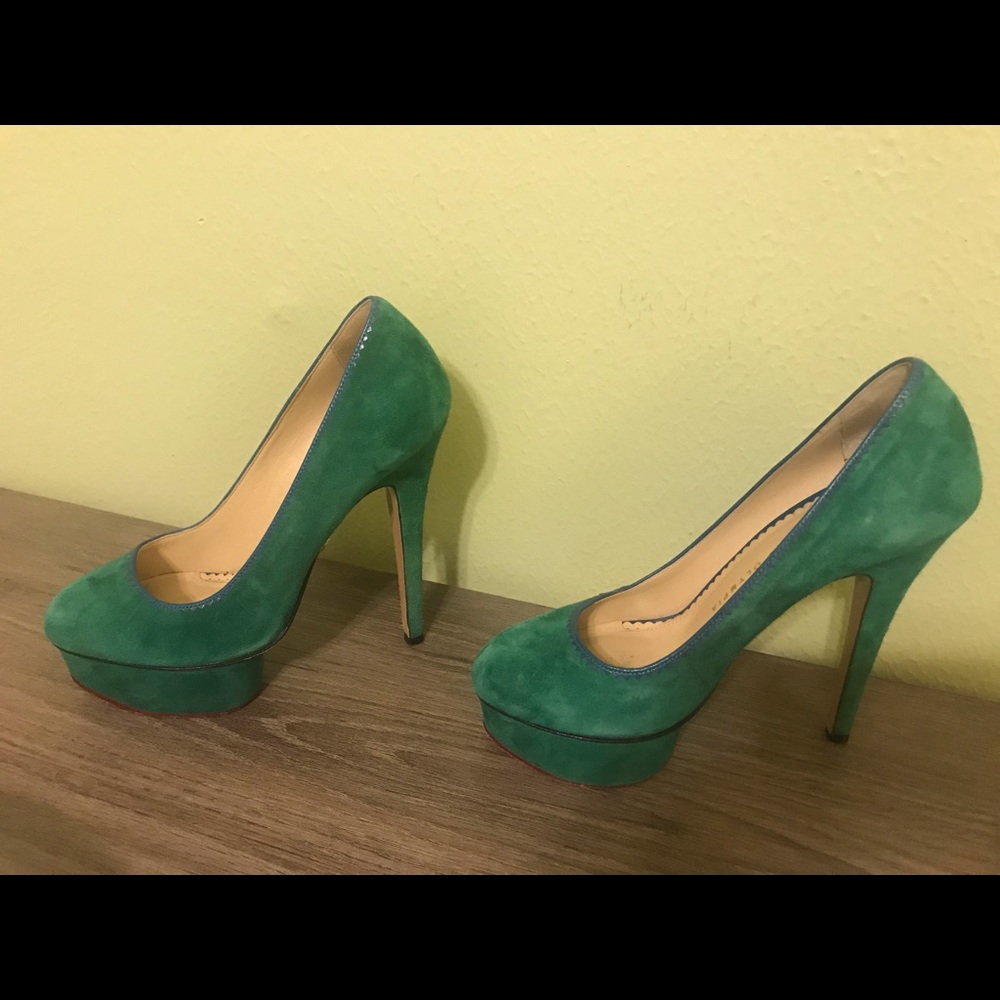 Green Charlotte Olympia heels